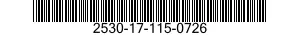2530-17-115-0726 WHEEL,SOLID RUBBER TIRE 2530171150726 171150726