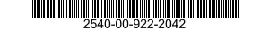 2540-00-922-2042 CUSHION,SEAT BACK,VEHICULAR 2540009222042 009222042