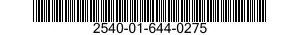 2540-01-644-0275 SUPPORT,STRUCTURAL COMPONENT,VEHICULAR 2540016440275 016440275