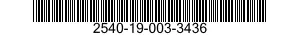 2540-19-003-3436 BUMPER SECTION,VEHICULAR 2540190033436 190033436