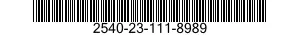 2540-23-111-8989 COVER, SEAT, VEHICU 2540231118989 231118989