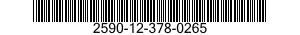 2590-12-378-0265 BRACKET,VEHICULAR COMPONENTS 2590123780265 123780265