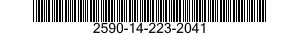 2590-14-223-2041 PLAQUE DE POLICE 2590142232041 142232041