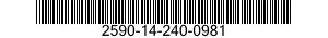 2590-14-240-0981 BRACKET,VEHICULAR COMPONENTS 2590142400981 142400981