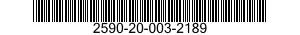 2590-20-003-2189 CABLE ASSEMBLY,CONTROL 2590200032189 200032189