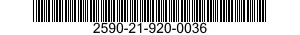 2590-21-920-0036 BRACKET,VEHICULAR COMPONENTS 2590219200036 219200036