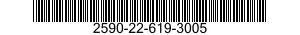 2590-22-619-3005 BRACKET,VEHICULAR COMPONENTS 2590226193005 226193005