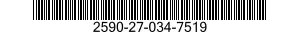 2590-27-034-7519 BRACKET,VEHICULAR COMPONENTS 2590270347519 270347519