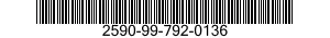 2590-99-792-0136 SUPPORT ASSEMBLY,TI 2590997920136 997920136