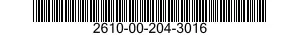 2610-00-204-3016 INNER TUBE,PNEUMATIC TIRE,VEHICULAR 2610002043016 002043016