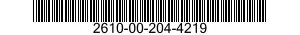 2610-00-204-4219 TIRE,PNEUMATIC,VEHICULAR 2610002044219 002044219