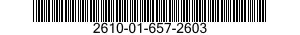 2610-01-657-2603 TIRE,PNEUMATIC,VEHICULAR 2610016572603 016572603