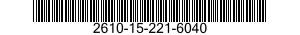 2610-15-221-6040 COPERTURA SEZ,18,4- 2610152216040 152216040