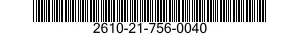 2610-21-756-0040 INNER TUBE,PNEUMATIC TIRE,VEHICULAR 2610217560040 217560040