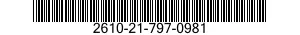 2610-21-797-0981 TIRE,PNEUMATIC,VEHICULAR 2610217970981 217970981