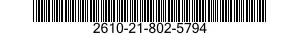 2610-21-802-5794 TIRE,PNEUMATIC,VEHICULAR 2610218025794 218025794