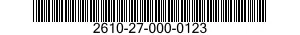 2610-27-000-0123 TIRE,PNEUMATIC,VEHICULAR 2610270000123 270000123