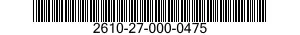 2610-27-000-0475 LASTIK, IC 2610270000475 270000475