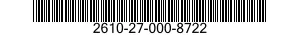 2610-27-000-8722 LASTIK, IC 2610270008722 270008722