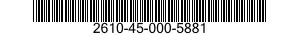 2610-45-000-5881 TIRE,PNEUMATIC,VEHICULAR 2610450005881 450005881