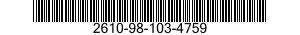 2610-98-103-4759 INNER TUBE,PNEUMATIC TIRE 2610981034759 981034759
