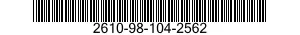 2610-98-104-2562  2610981042562 981042562