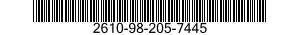 2610-98-205-7445 TIRE,PNEUMATIC,VEHICULAR 2610982057445 982057445