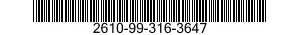 2610-99-316-3647 TIRE,PNEUMATIC,VEHICULAR 2610993163647 993163647