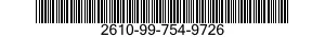 2610-99-754-9726  2610997549726 997549726
