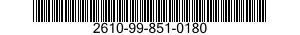 2610-99-851-0180 INNER TUBE,PNEUMATIC TIRE,VEHICULAR 2610998510180 998510180