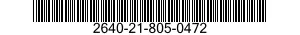 2640-21-805-0472 VALVE EXTENSION,TIRE 2640218050472 218050472