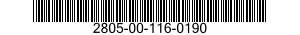 2805-00-116-0190  2805001160190 001160190