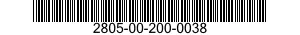 2805-00-200-0038 PISTON,INTERNAL COMBUSTION ENGINE 2805002000038 002000038