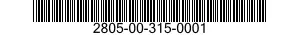 2805-00-315-0001  2805003150001 003150001