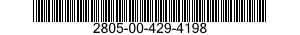 2805-00-429-4198 VALVE,POPPET,ENGINE 2805004294198 004294198