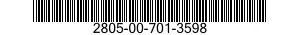 2805-00-701-3598 VALVE,POPPET,ENGINE 2805007013598 007013598
