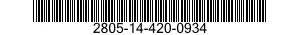 2805-14-420-0934 VALVE,POPPET,ENGINE 2805144200934 144200934