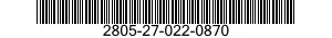 2805-27-022-0870 LOCK,VALVE SPRING RETAINER 2805270220870 270220870