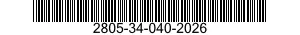 2805-34-040-2026 TAPPET,ENGINE POPPET VALVE 2805340402026 340402026