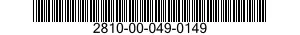 2810-00-049-0149 PLUG,MACHINE THREAD 2810000490149 000490149
