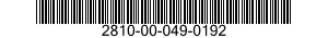 2810-00-049-0192  2810000490192 000490192