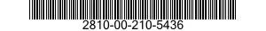 2810-00-210-5436 CLAMP ASSEMBLY,CYLINDER 2810002105436 002105436