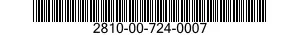 2810-00-724-0007  2810007240007 007240007