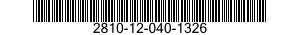 2810-12-040-1326  2810120401326 120401326