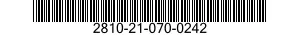2810-21-070-0242 PLUG,PIPE 2810210700242 210700242