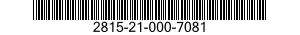 2815-21-000-7081 BOLT,MACHINE 2815210007081 210007081