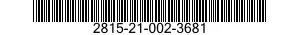 2815-21-002-3681 PLUG,MACHINE THREAD 2815210023681 210023681