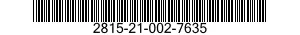 2815-21-002-7635 BARREL ASSEMBLY 2815210027635 210027635