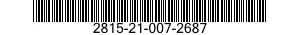2815-21-007-2687 SPRING,HELICAL,COMPRESSION 2815210072687 210072687