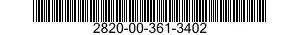 2820-00-361-3402  2820003613402 003613402